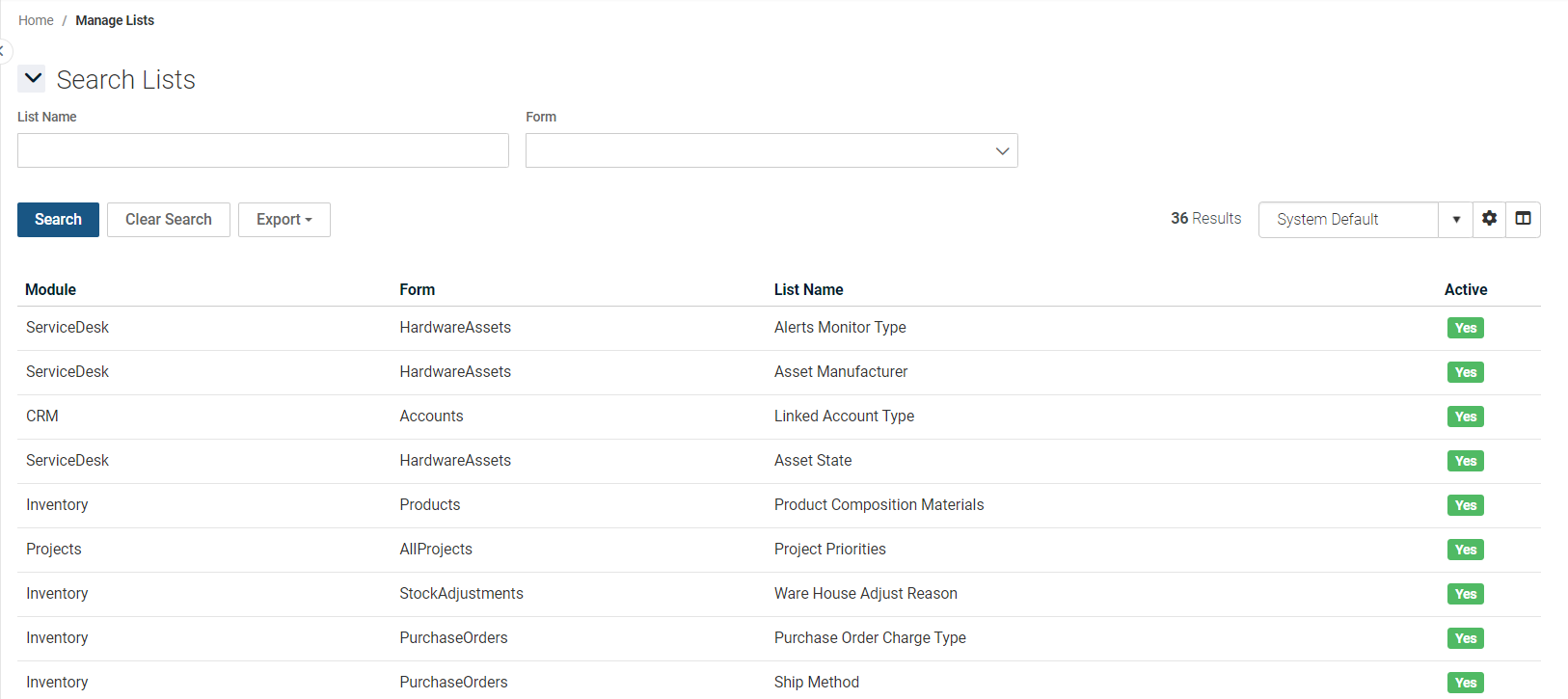 Lists